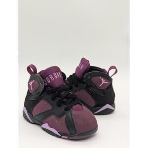 Toddler Kids Size 6C - Nike Air Jordan 7 705418-009 Purple Black Shoes Sneakers
